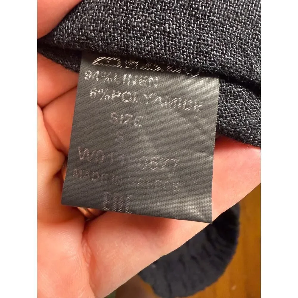 MAURIZIO Mykonos Black Linen Blend Pants Women’s Sz. S